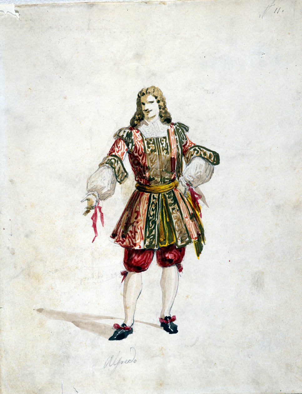 Alfredos karaktär i Giuseppe Verdis "Traviata" av Italian School