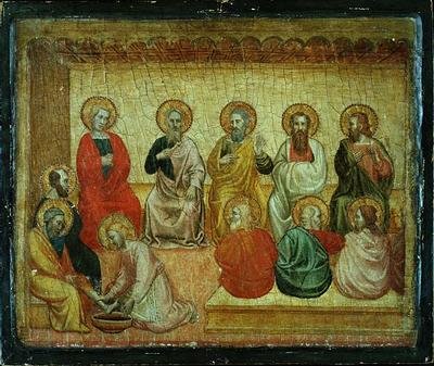 Kristus tvättar lärjungarnas fötter, Arezzo, ca 1390 av Italian School