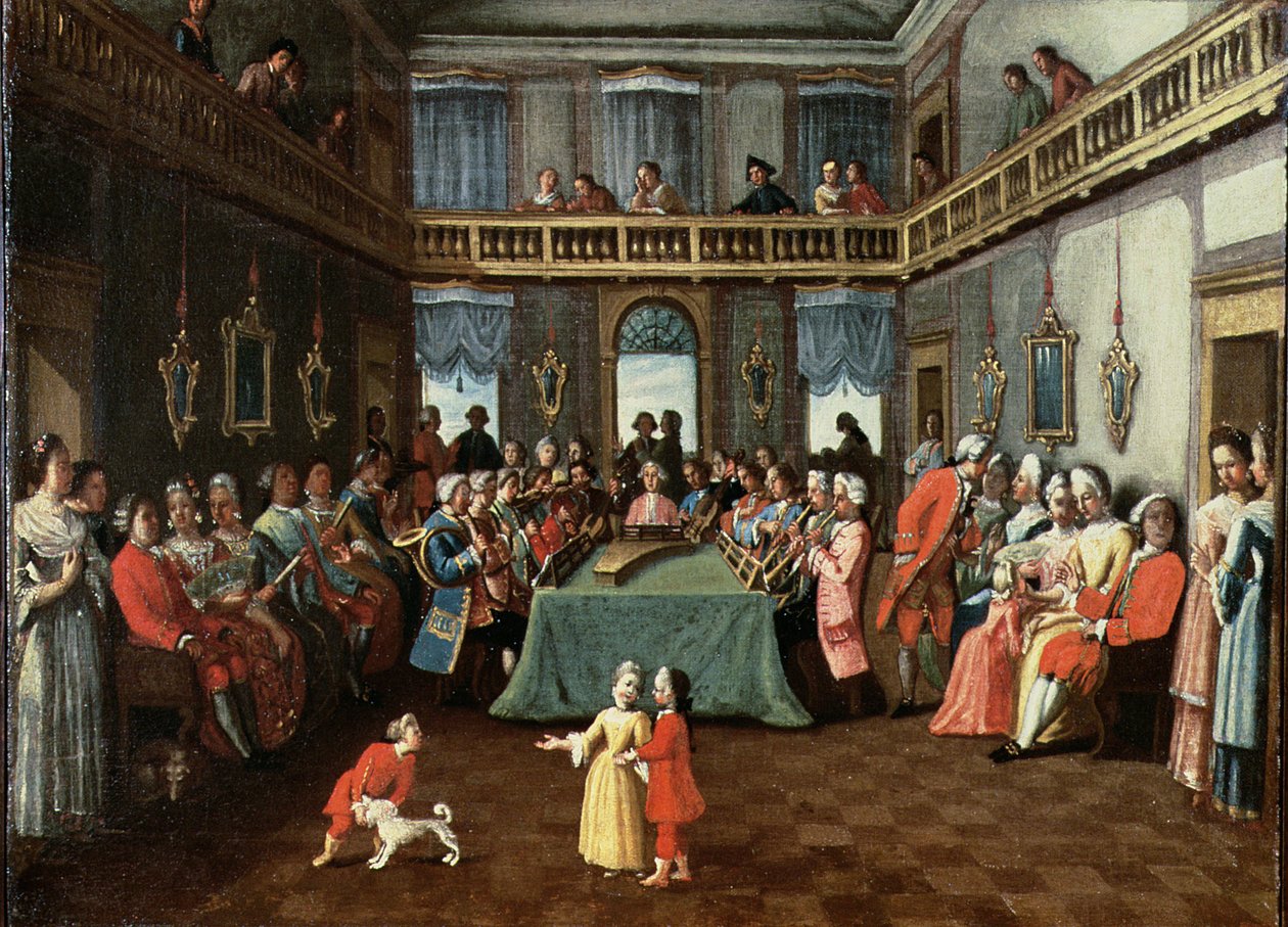 Konsert i ett privat hus av Italian School