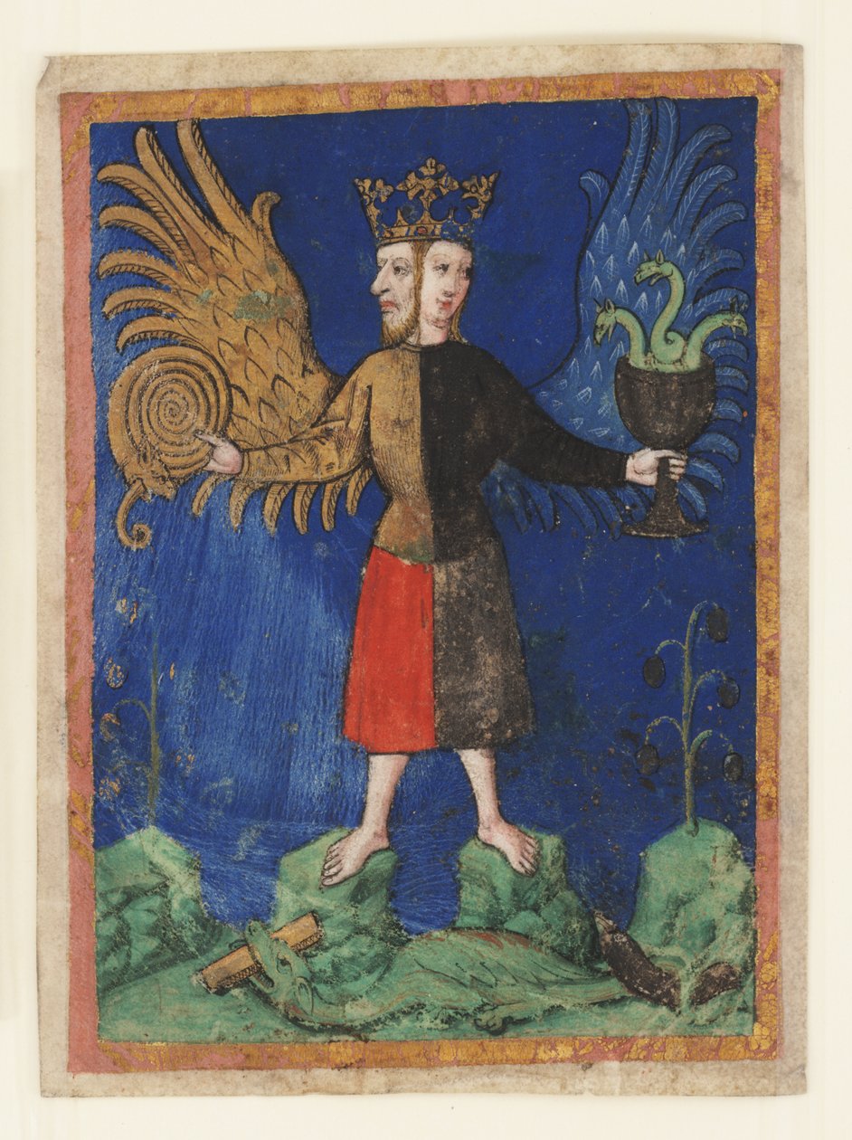 Krönt Hermafrodit (vellum) av Italian School