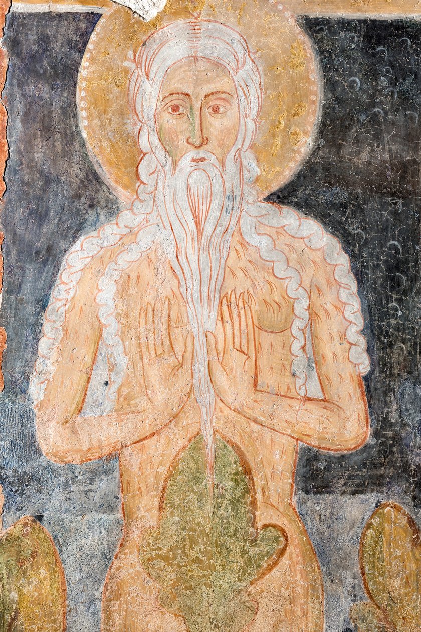Freskomålning - Sankt Onofrio eremit av Italian School