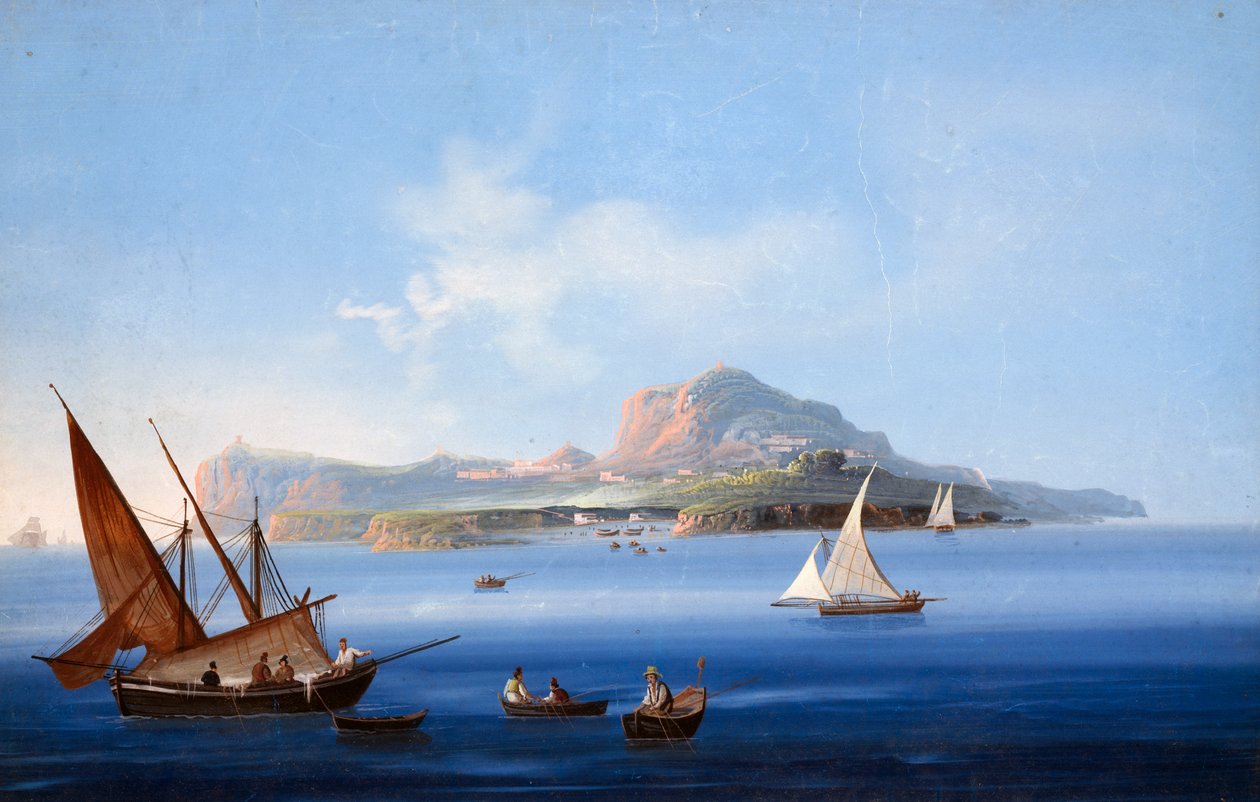 Isle of Capri (gouache) av Italian School