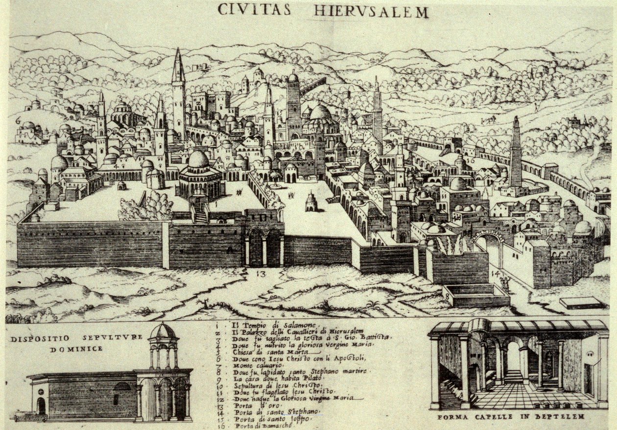 Jerusalem, 1581 av Italian School