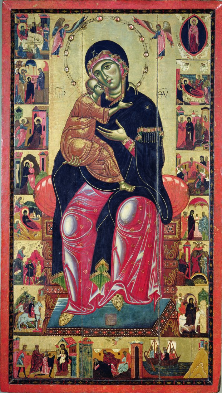 Madonna Enthroned, Florentine School, c.1275-80 av Italian School