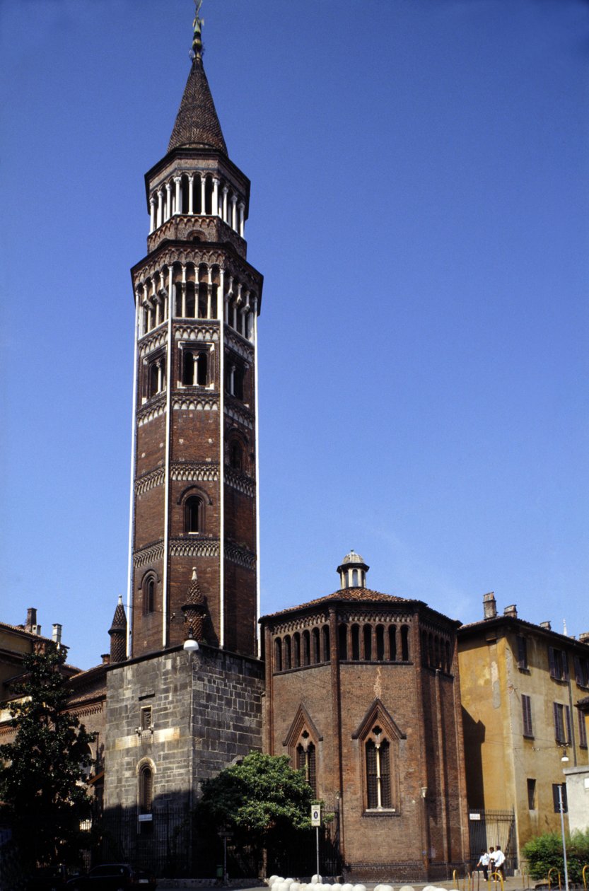 Milano: klocktornet i San Gottardo. av Italian School