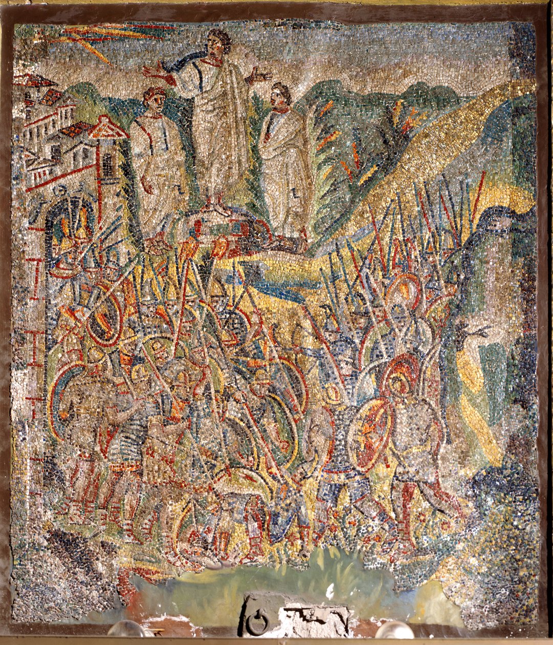 Moses på berget Sinai (mosaik) av Italian School