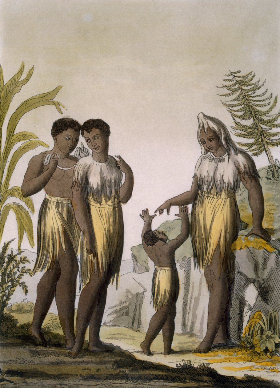 Infödda i Cazegut, Västafrika, ca 1820-30-talet av Italian School