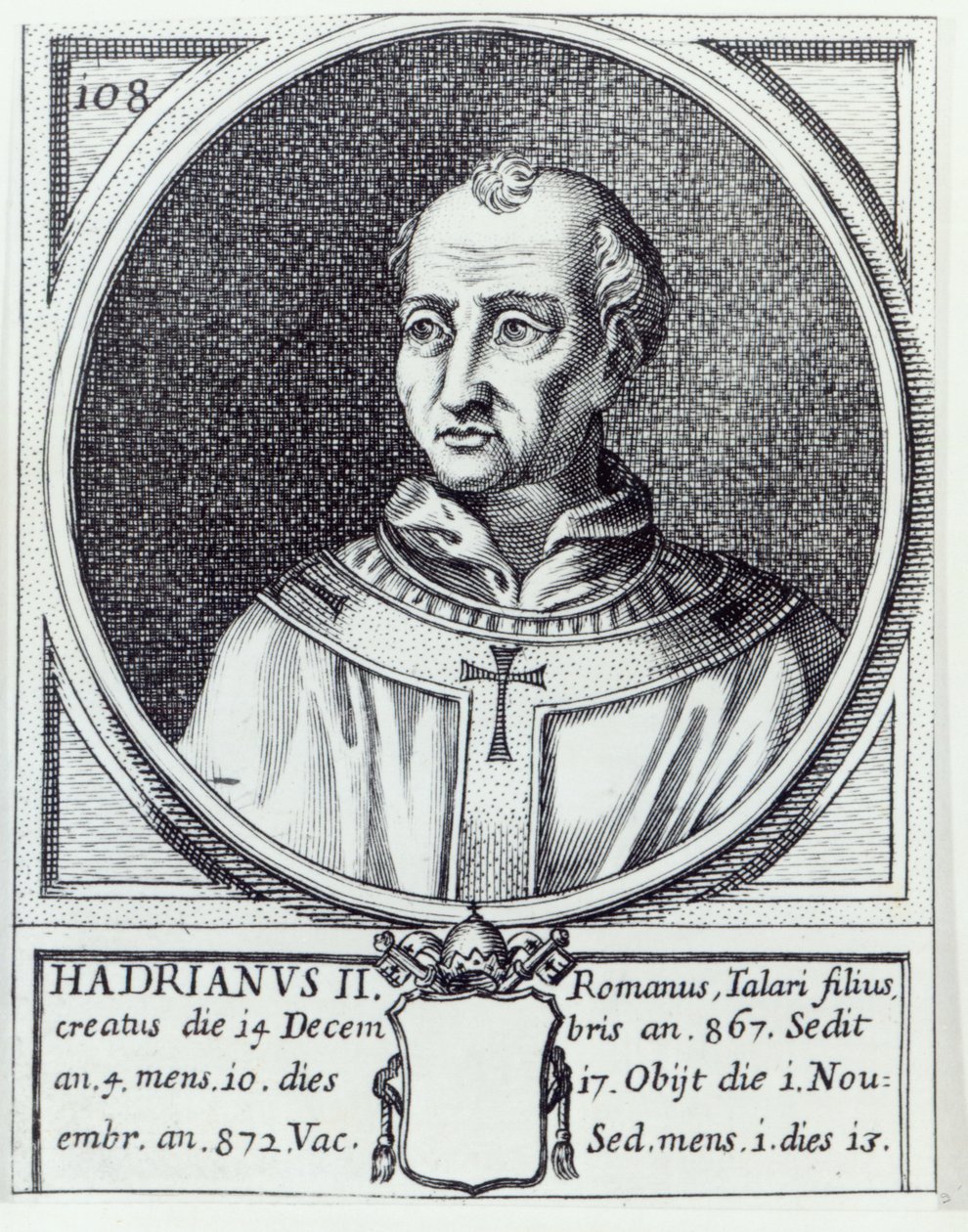 Påven Hadrianus II av Italian School