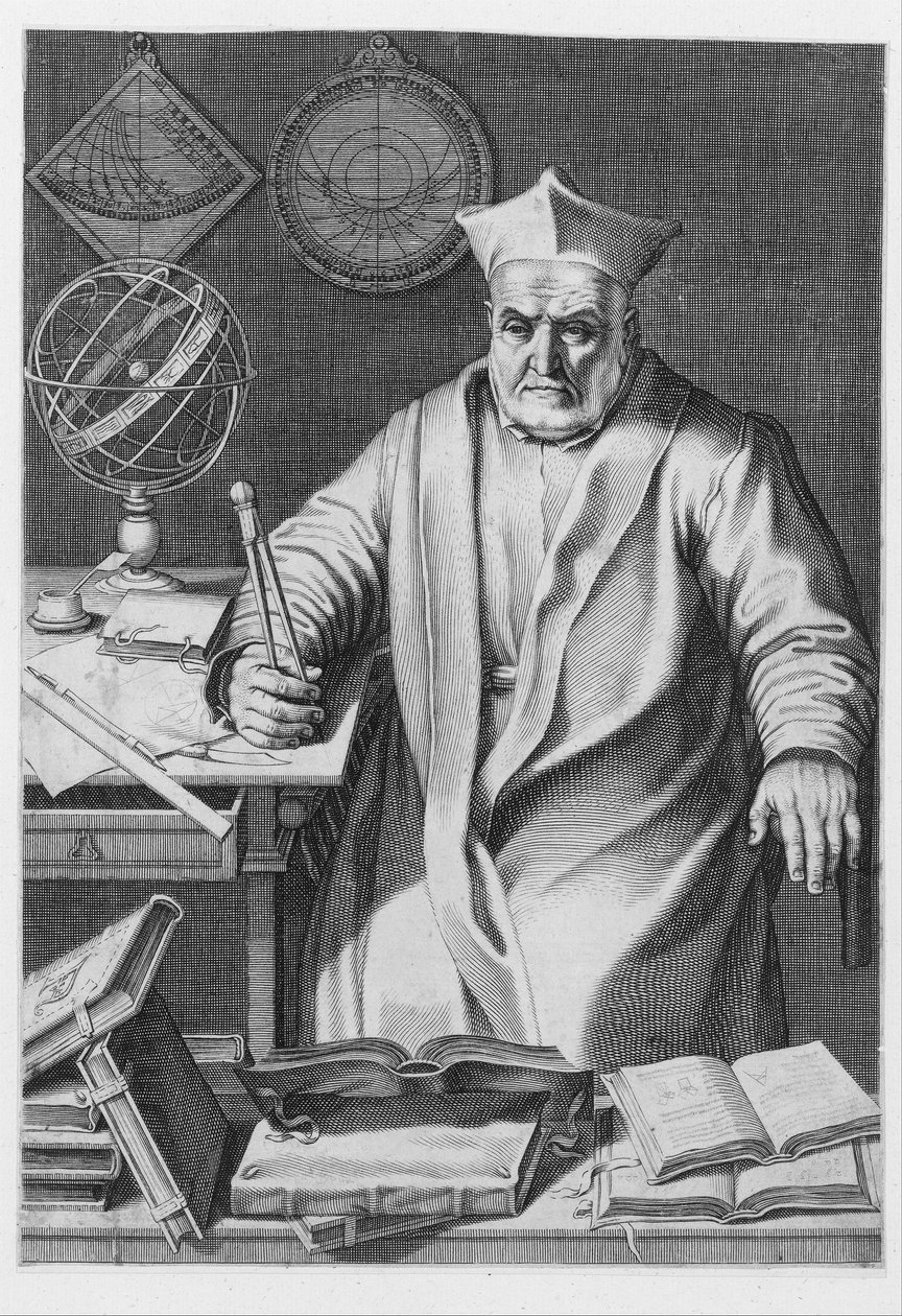 Porträtt av kardinal Christopher Clavius, 1606. av Italian School