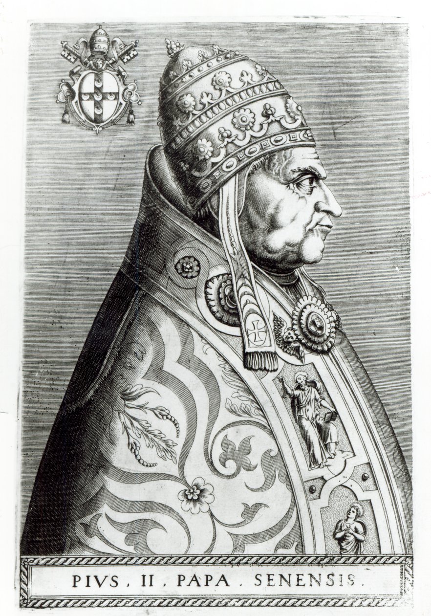 Porträtt av påven Pius II av Italian School