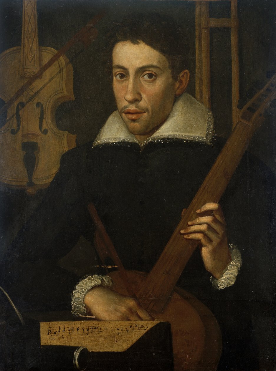 Porträtt av en musiker, ca. 1570-1590 av Italian School