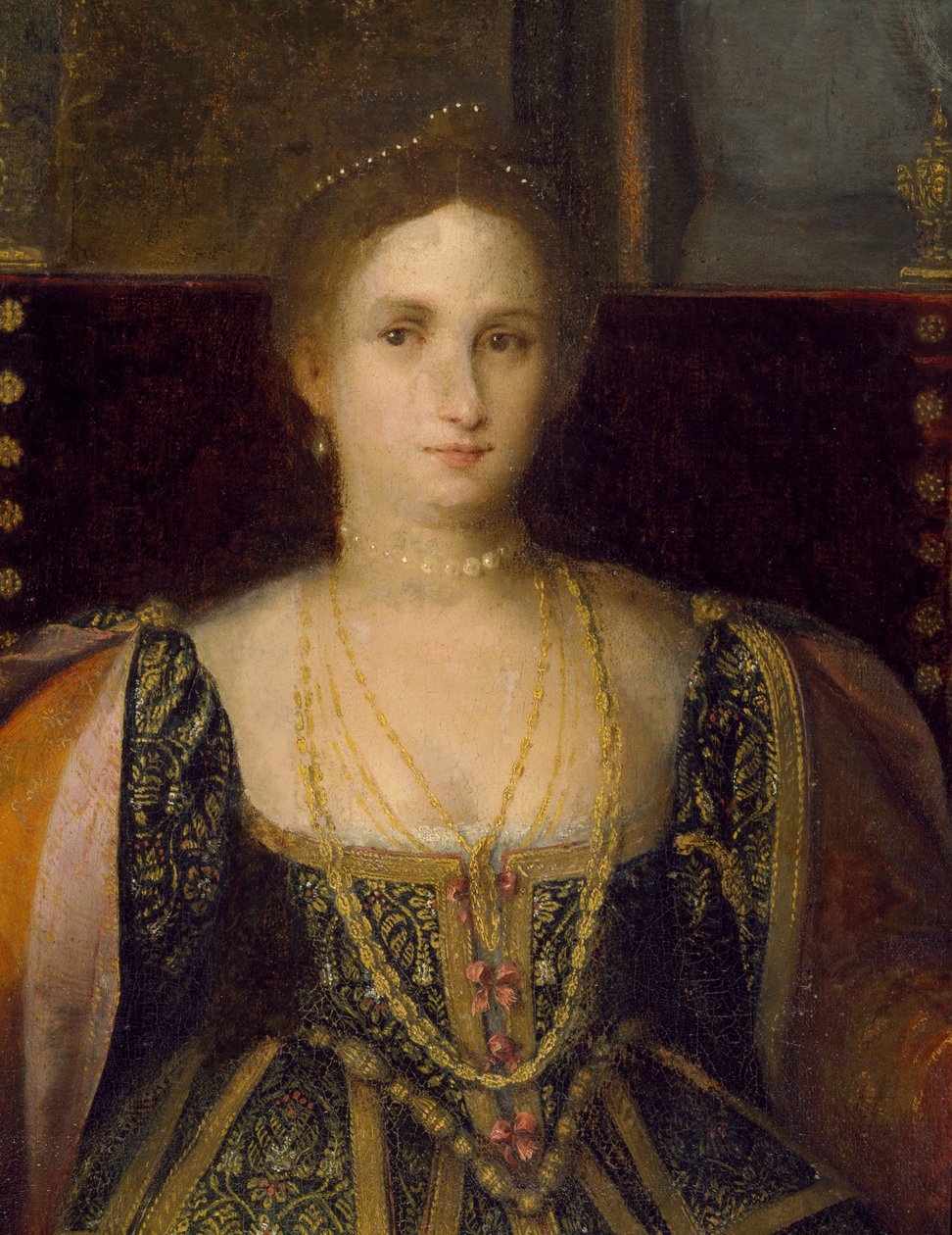 Porträtt av en kvinna som Cleopatra av Italian School