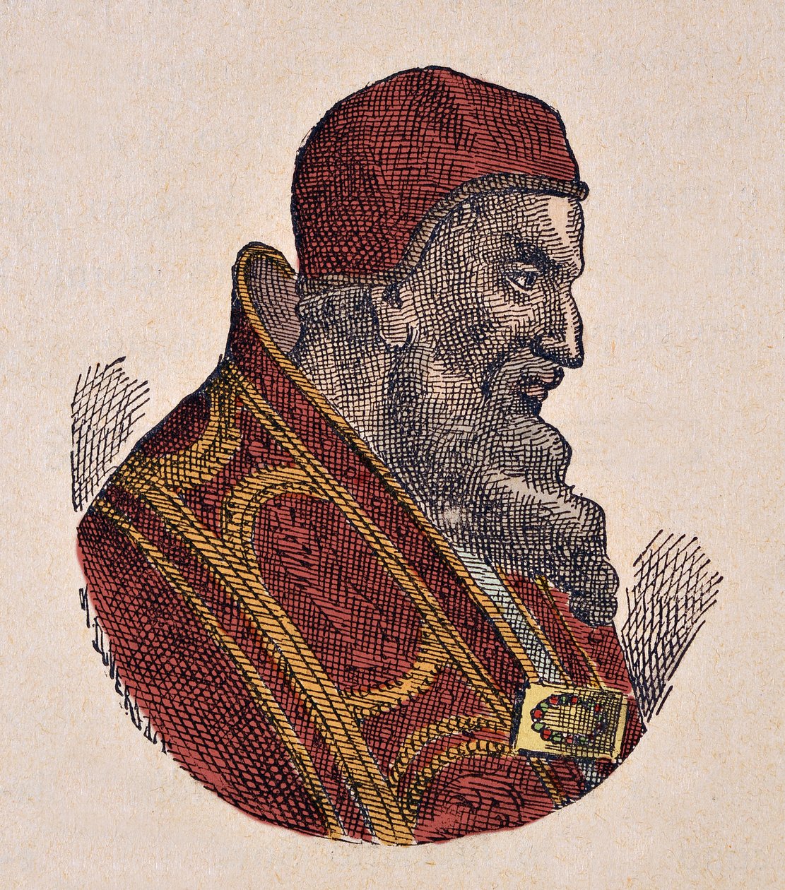 Porträtt av påven Jean IV av Italian School