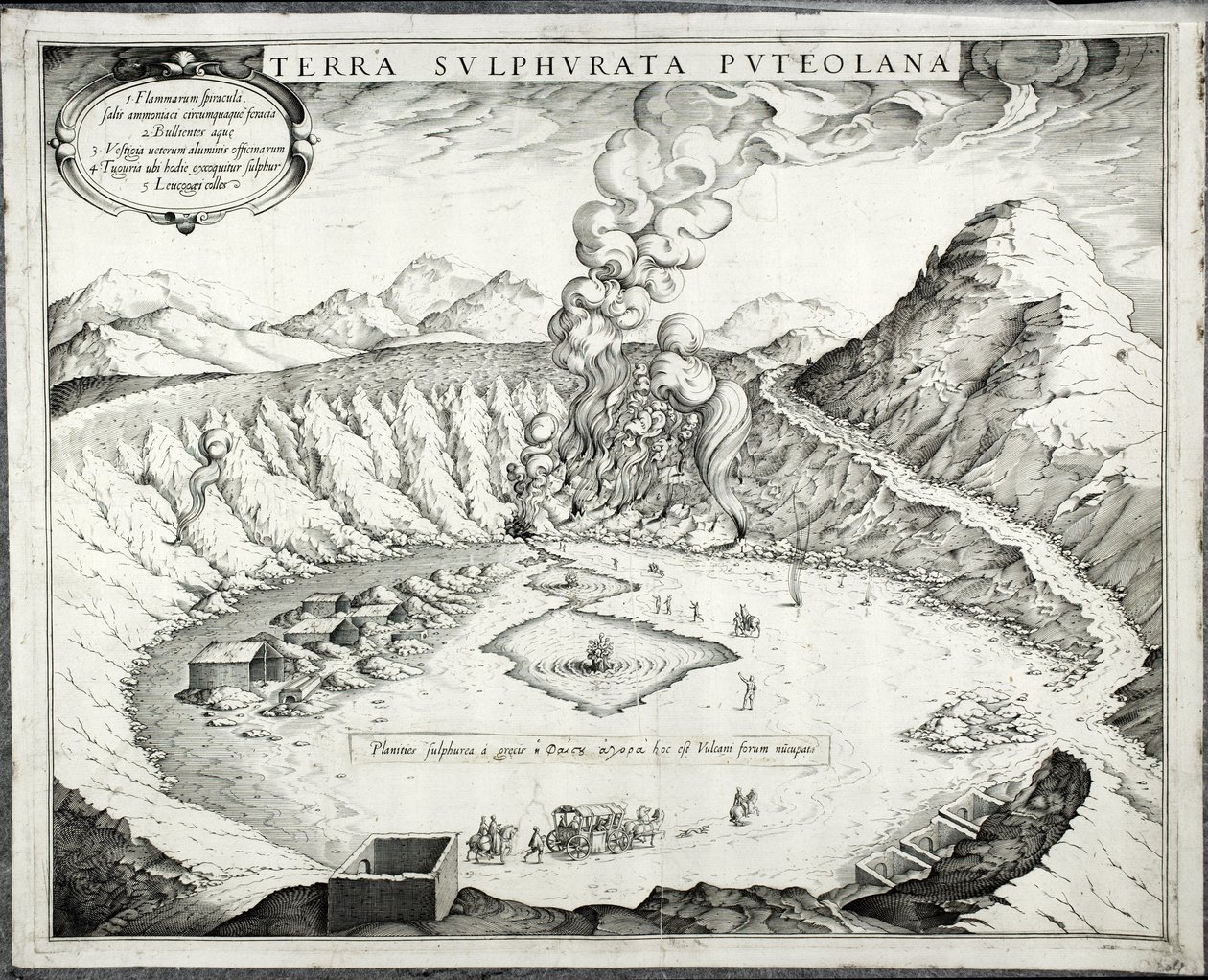 Solfatara-vulkanen, Pozzuoli, Neapel av Italian School