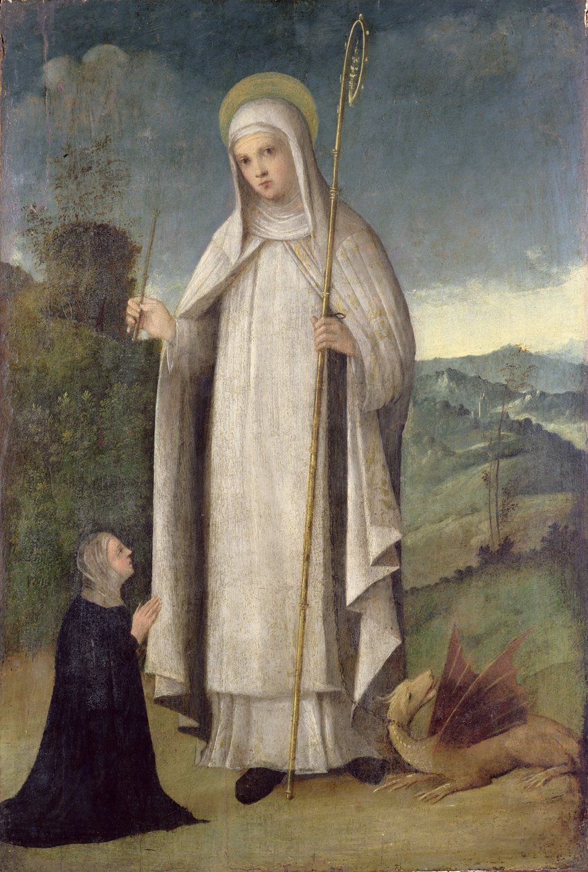 St. Margaret, ca 1500 (panel) av Italian School