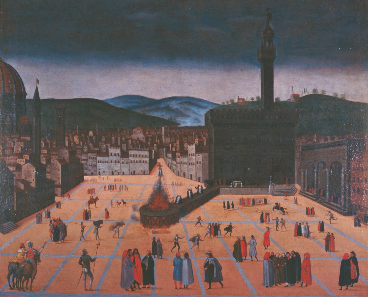 Avrättningen av Girolamo Savonarola av Italian School
