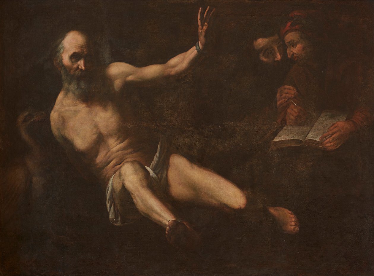 The Punishment of Prometheus (olja på duk) av Italian School