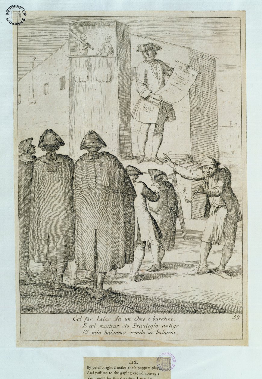 Dockspelaren, 1748 av Italian School
