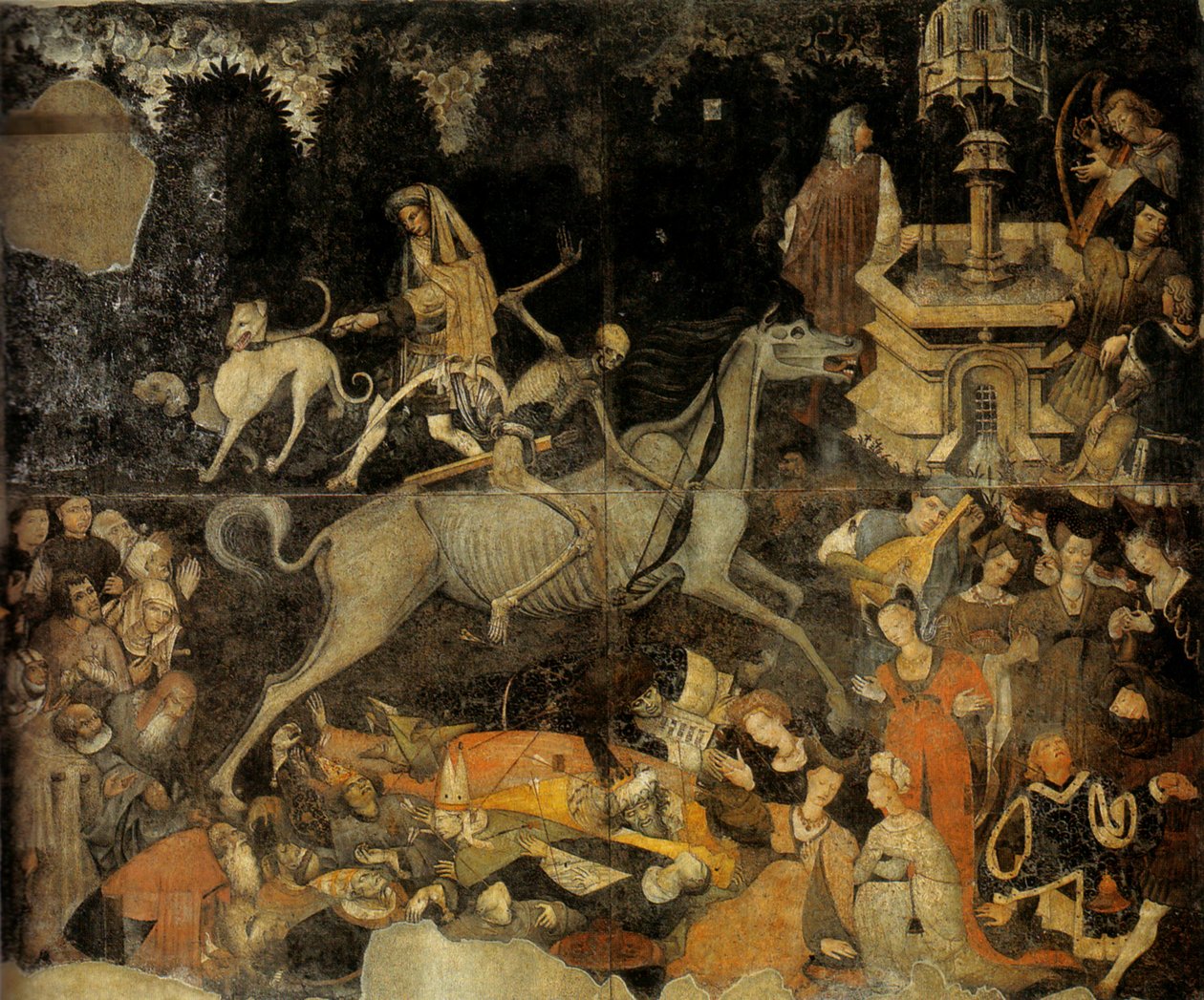 Dödens triumf, ca 1445-1447 (fresk) av Italian School