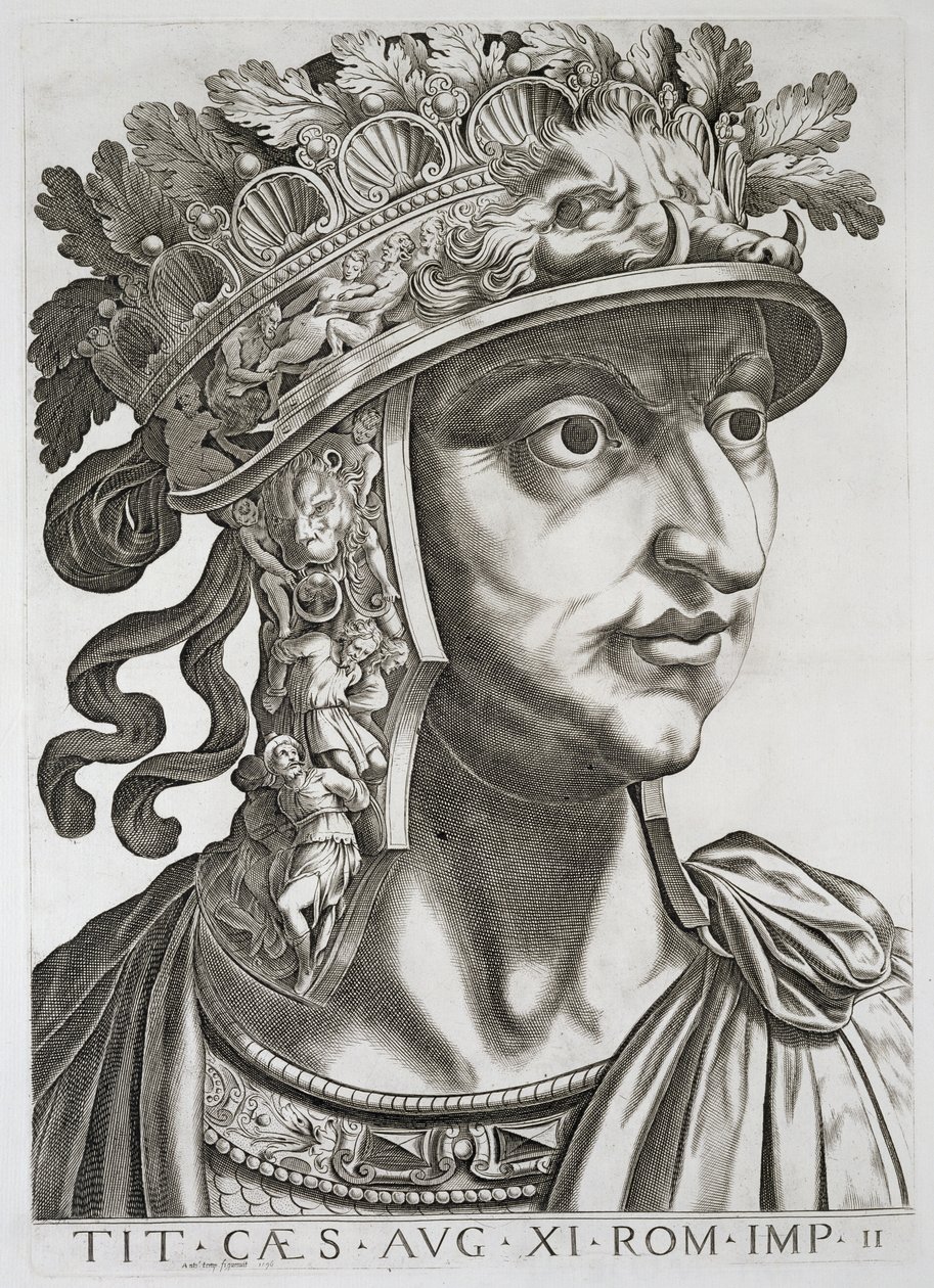 Titus Caesar (39-81 e.Kr.), 1596 av Italian School
