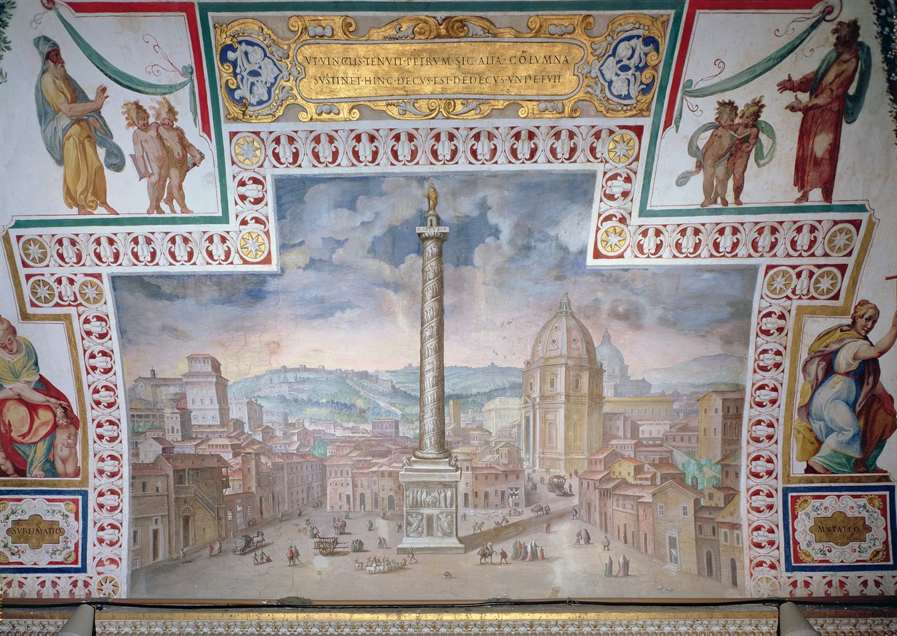 Trajans forum av Italian School