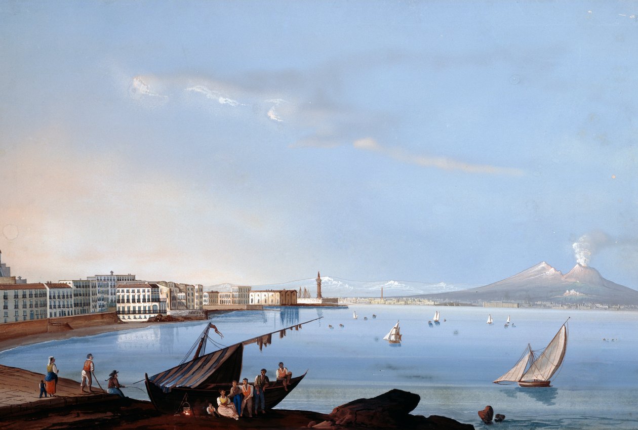 Utsikt över Saint Lucia (gouache) av Italian School