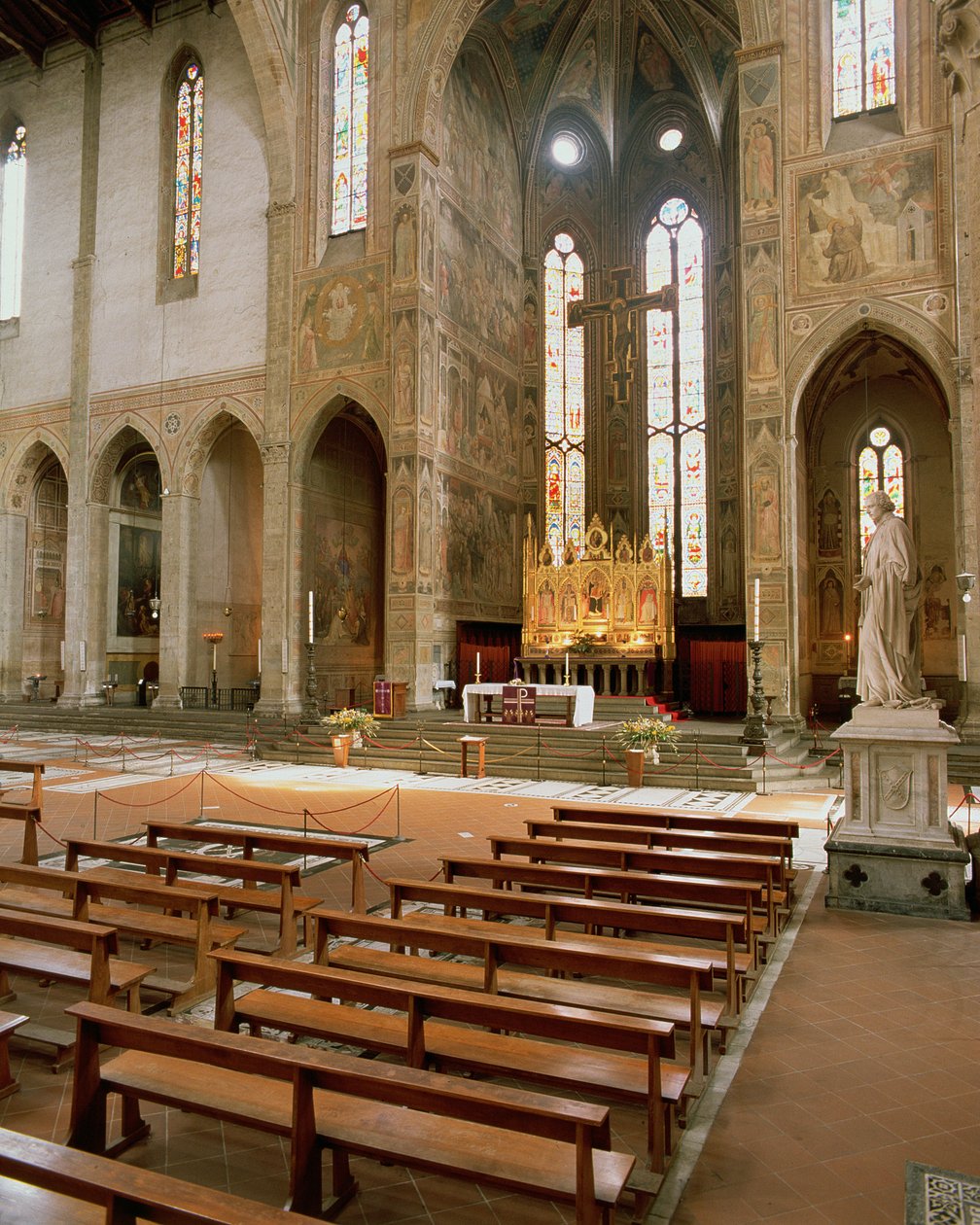 Utsikt över kyrkans absid av Italian School