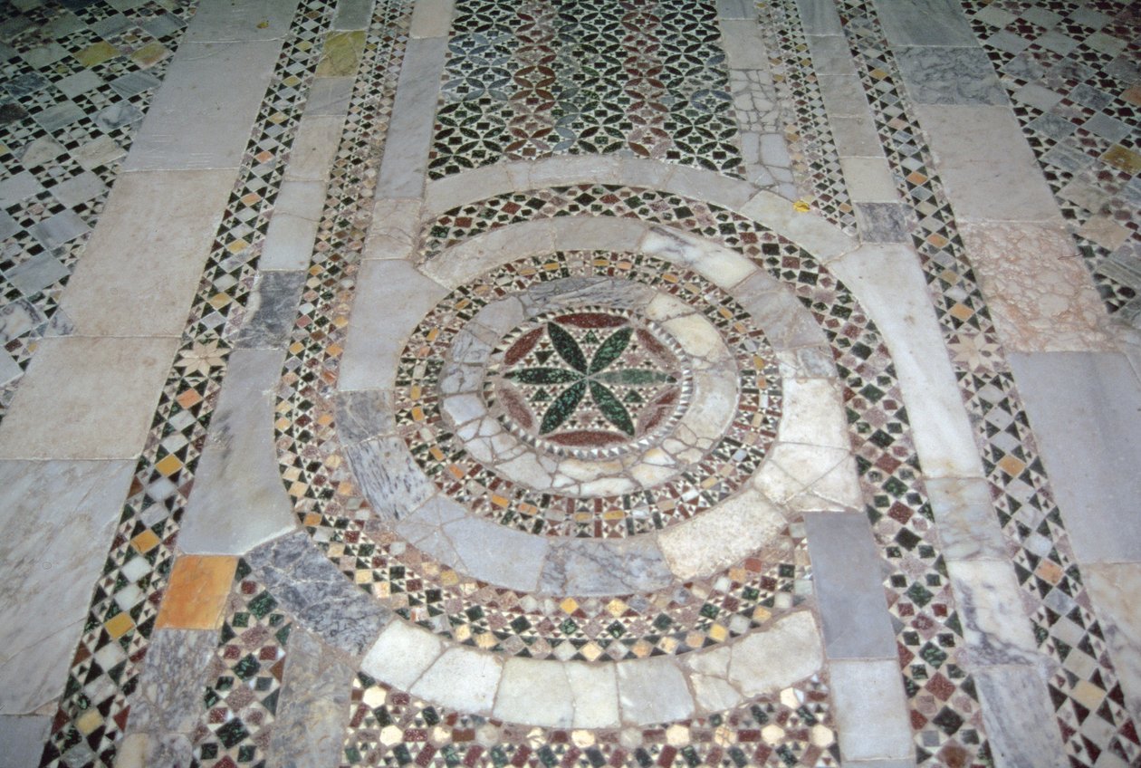 Utsikt över den kosmiska trottoaren, 1100-talet av Italian School