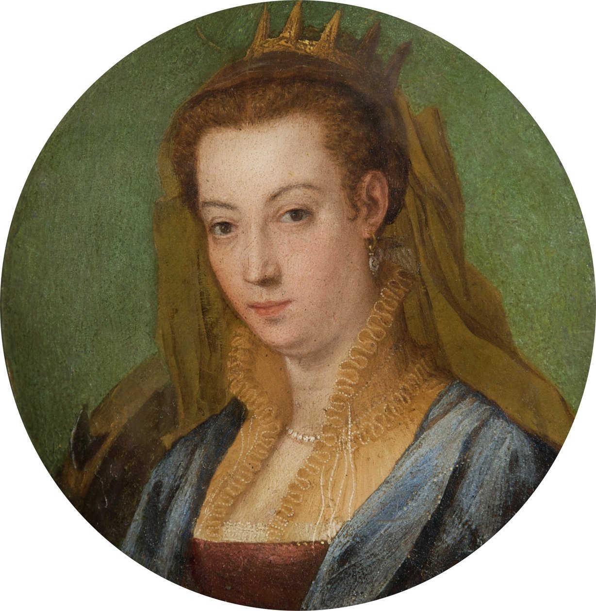 Saint Catherine (olja på koppar) av Italian School Italian School