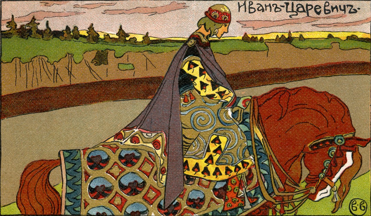 Prins Ivan? illustration av Ivan Bilib av Ivan Bilibine