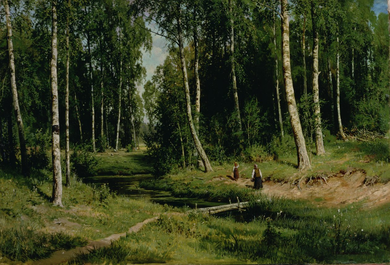 I björkskogen, 1883 av Ivan Ivanovich Shishkin