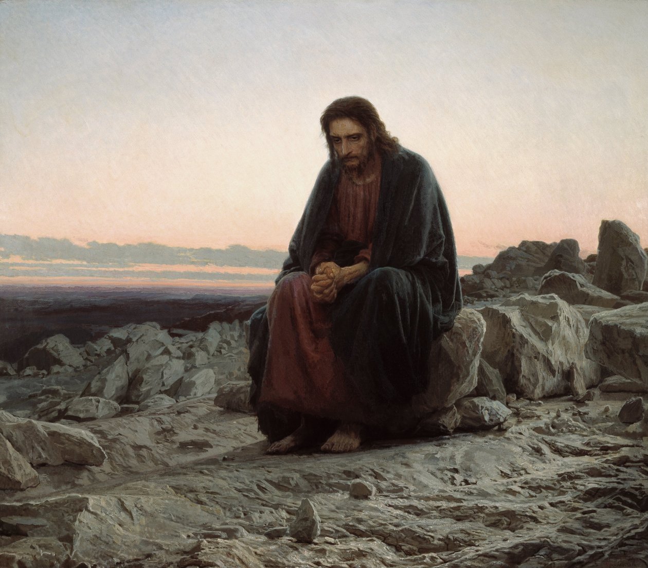 Kristus i vildmarken av Ivan Nikolaevich Kramskoy