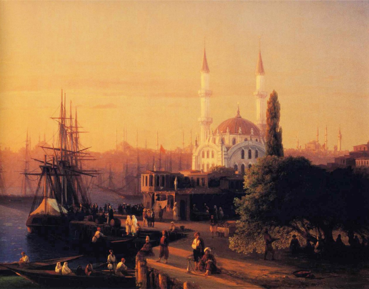 Panorama över Constantinopole (detalj) av Ivan Aivazovsky