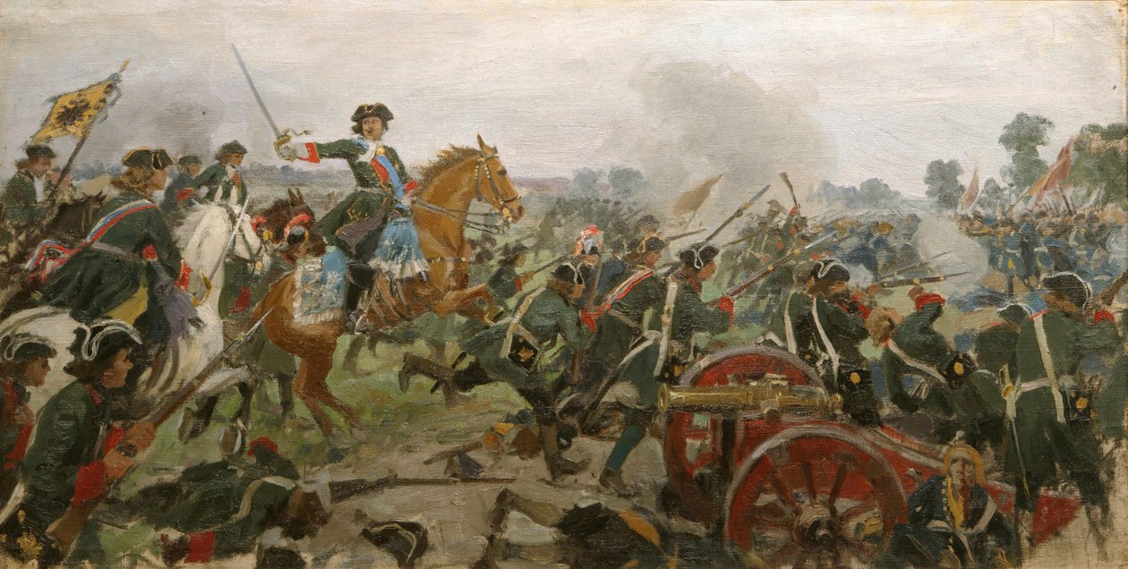 Slaget vid Poltava av Ivan Alexeyevich Vladimirov
