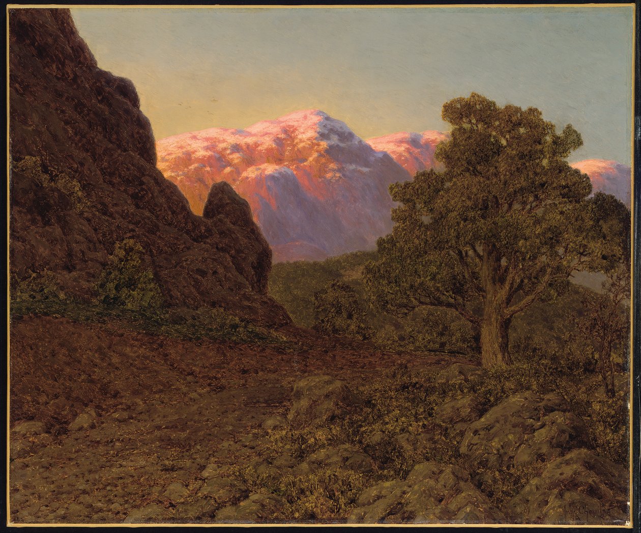 Soluppgång över berget av Ivan Fedorovich Choultse