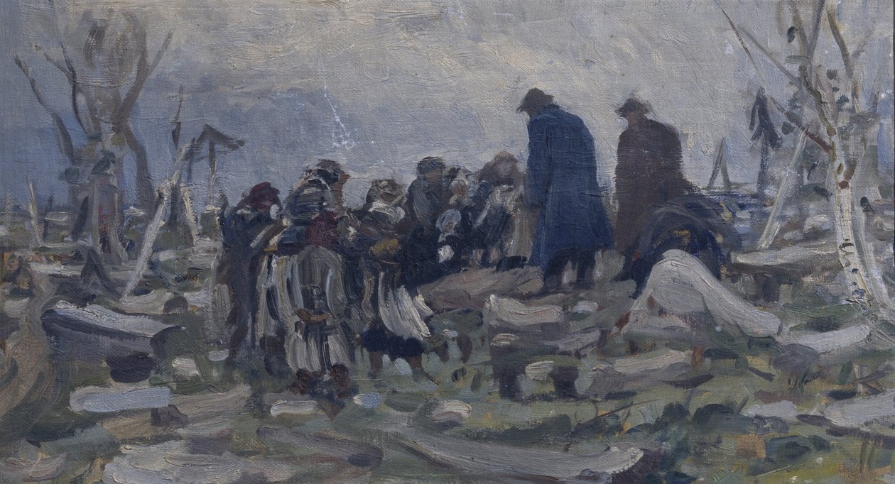 En bondebegravning av Ivan Ivanovich Tvorozhnikov