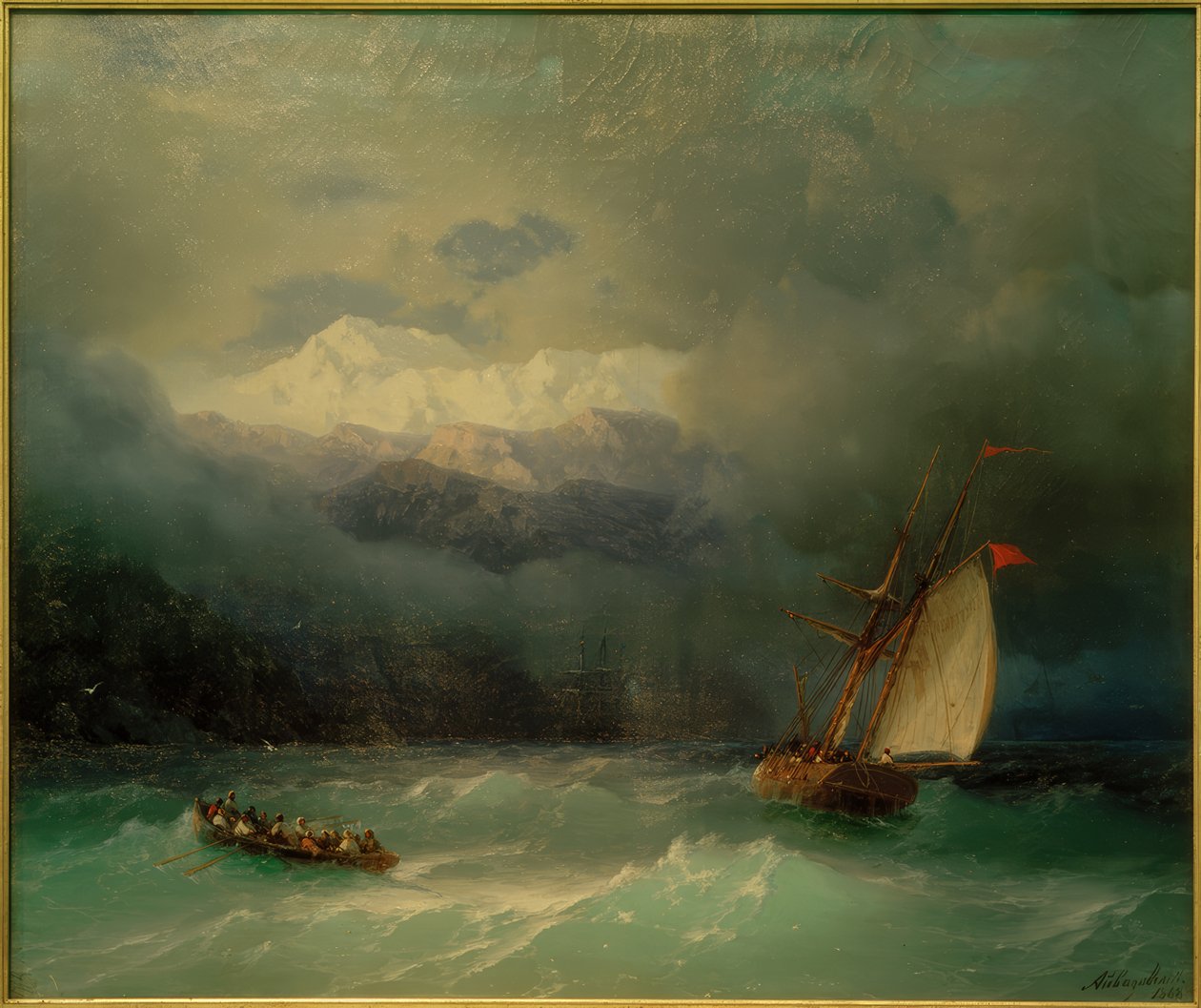 I.K. Aivazovsky, Stormy Sea av Ivan Konstantinovich Aivazovsky