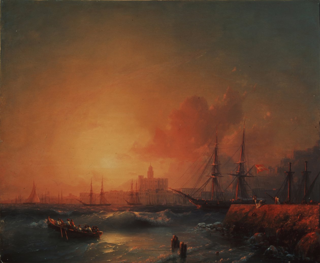 Malaga, 1854 av Ivan Konstantinovich Aivazovsky