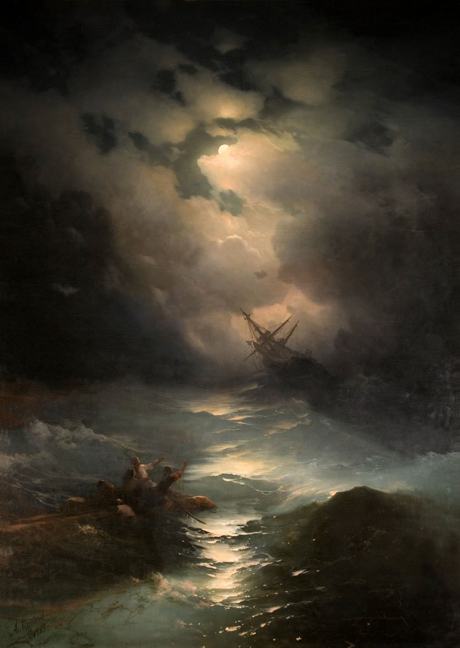 Nordsjöstorm, 1865 av Ivan Konstantinovich Aivazovsky