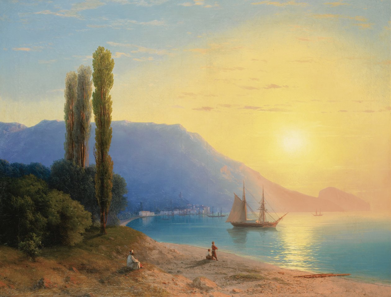 Solnedgång över Jalta av Ivan Konstantinovich Aivazovsky