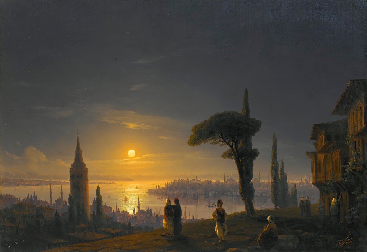 Galatatornet vid månsken, 1845. av Ivan Konstantinovich Aivazovsky