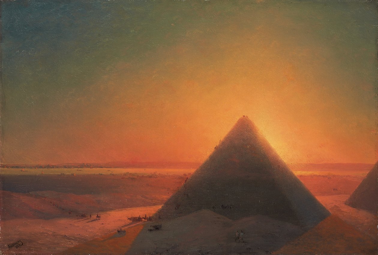 Den stora pyramiden i Giza, 1878 av Ivan Konstantinovich Aivazovsky