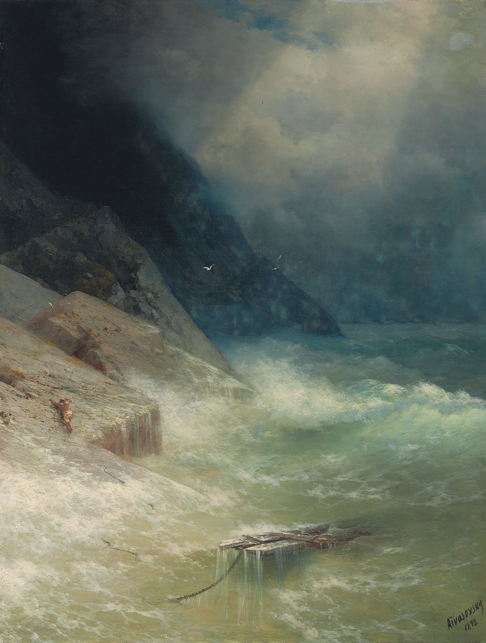 Överlevaren, 1892 av Ivan Konstantinovich Aivazovsky