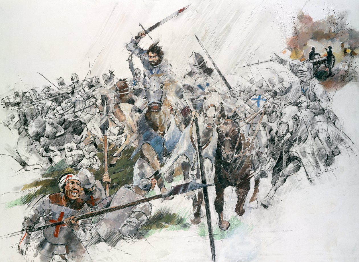 Slaget vid Flodden Field, 1513, c1990-2010. av Ivan Lapper