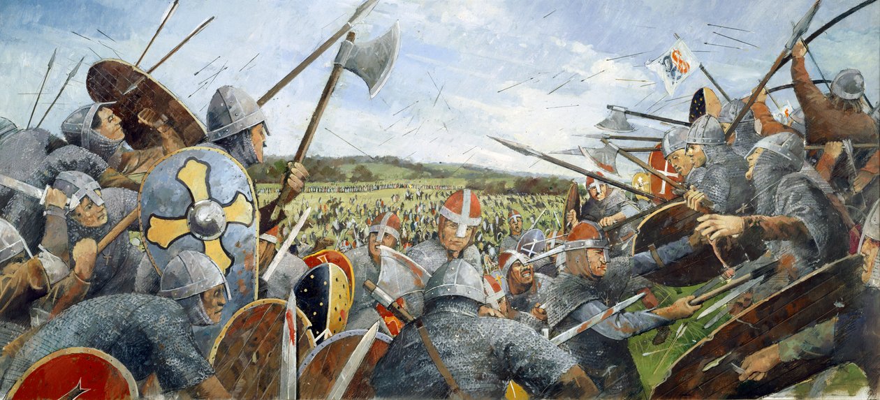 Slaget vid Hastings, 1066, c1990-2010 av Ivan Lapper