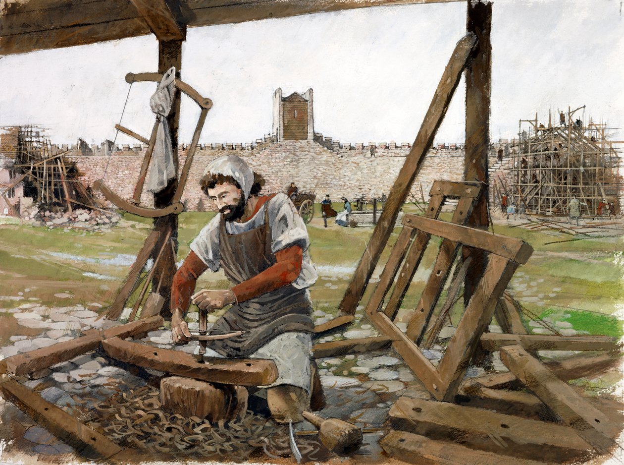 Snickare, Scarborough Castle, 1100-talet, c1990-2010 av Ivan Lapper