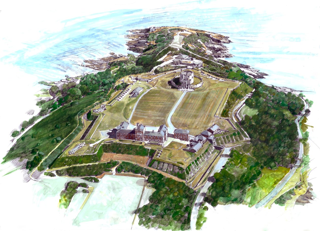 Pendennis slott, c2010 av Ivan Lapper