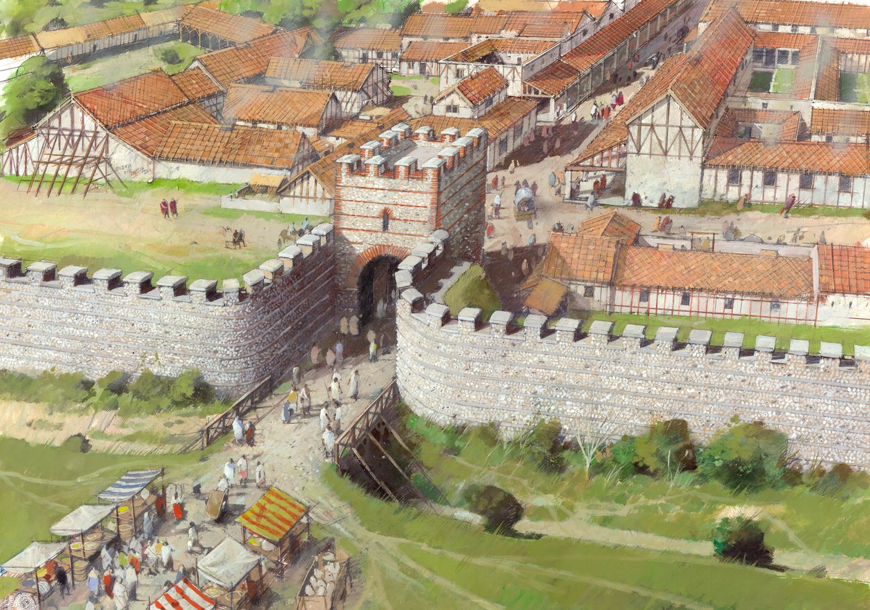 Silchesters romerska stadsmurar, 300-talet, 1990-2010. av Ivan Lapper