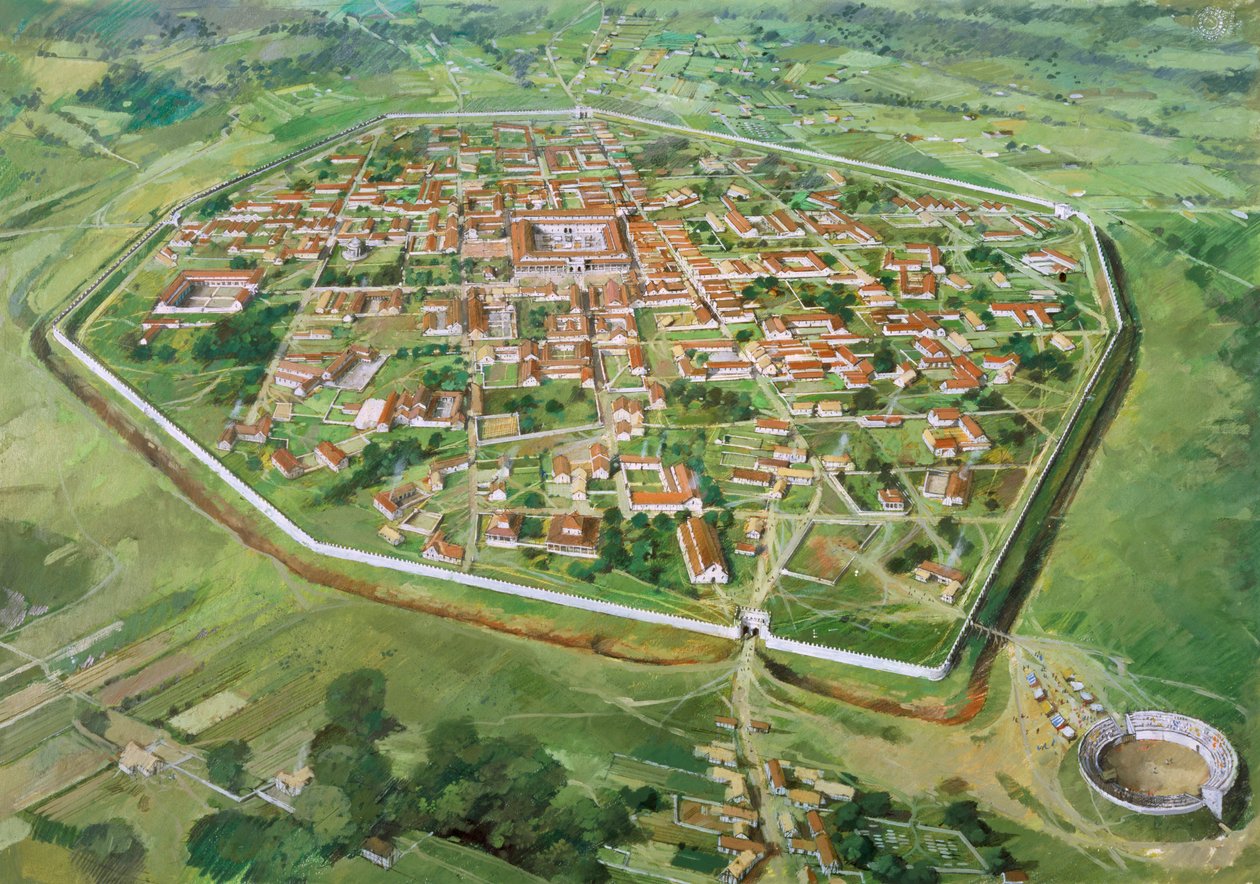Silchesters romerska stadsmurar, 300-talet, 1990-2010. av Ivan Lapper