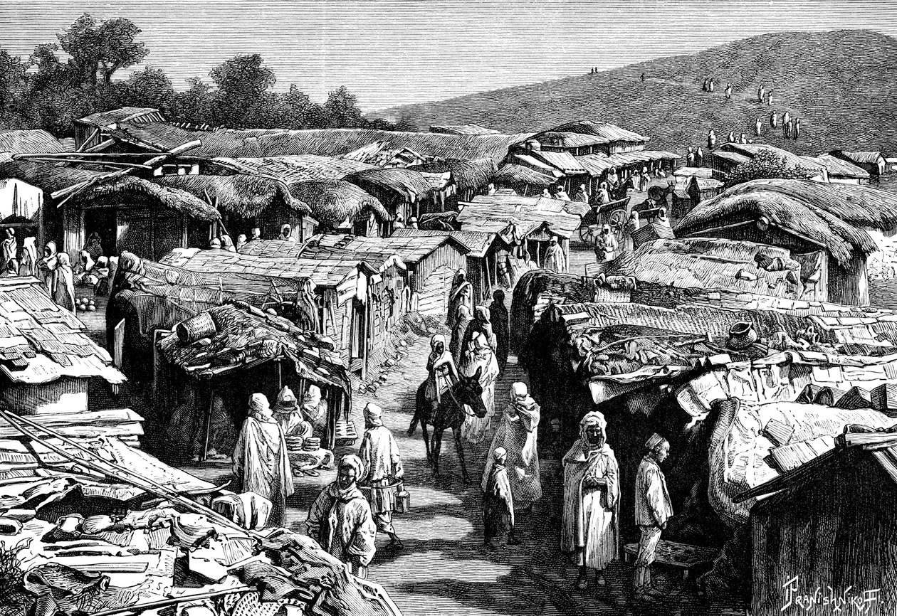 Beni-Ramasses-kvarteret, Constantine, Algeriet, 1895. av Ivan Pranishnikoff